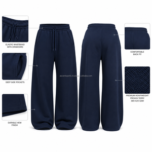 Pantalon de survêtement oversize en molleton pour femme avec coton French Terry pour le streetwear – Durable, tendance, premium, confortable, doux, taille élastique - Product Image 4