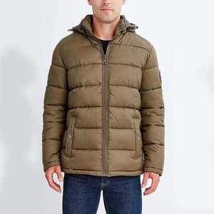Chaquetas de Invierno para Hombre con Logotipo Personalizado, Chaquetas Acolchadas con Capucha Impermeable, Ropa Gruesa y Cálida de Tela de Lona, Estilo Urbano - Product Image 1