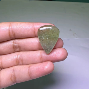 Hermosas Piedras de Prehnita Cabujón Hechas a Mano, Lote de Gemas de Jaspe Verde Natural para la Fabricación de Joyas, Oferta en Prehnita - Product Image 1