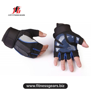 Guantes de Levantamiento de Pesas JUST FITNESS GEARS de Cuero PU, Medios Dedos, Ligeros, Correa de Muñeca Ajustable, Secado Rápido, para Gimnasio y Ciclismo para Hombre - Product Image 4
