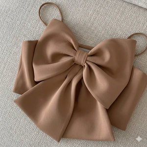 Elegante blusa con lazo grande para niñas, top de moda con lazo para niñas - Product Image 1