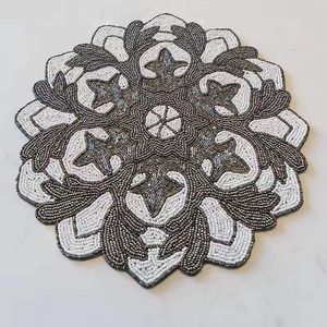 Luxury Beaded <b>Table</b> <b>Placemat</b> Handmade Eco-Friendly <b>Runners</b> <b>Table</b> Mat Mother of Pearl Shell <b>Placemats</b> Beautiful Beaded <b>Placemat</b> - Product Image 3