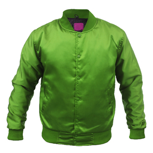 Vestes bomber en satin de qualité supérieure unisexes pour l'hiver, coupe-vent, écologiques, logo personnalisé, fermeture à boutons durable, vente en gros - Product Image 5