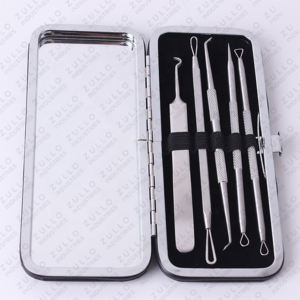 Ensemble professionnel de 5 outils en acier inoxydable pour éliminer les points noirs et l'acné, nettoyeur de pores avec certification CE ISO - Product Image 5