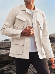 <b>Utility</b> Field <b>Jacket</b> <b>Men</b> Custom Outdoor Casual Workwear Durable Multi Pocket Zip Up <b>Jacket</b> - Product Image 6