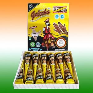 Cône de henné foncé riche pour l'art corporel |   Formule aromatique à base de plantes |   Application fluide |   Teinture de couleur intense |   Henné biodégradable - Product Image 6