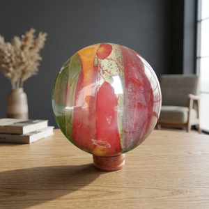 ลูกบอลโหราศาสตร์ Mookaite Jasper,หินทรงกลมหินธรรมชาติสำหรับตกแต่งบ้าน - Product Image 3