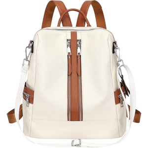 Soft Convertible Genuine Buffalo Leather Backpack Women's Minimal Style Travel School Office Daily Carry Bag - Product Image 2