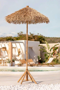 Hawaiian Style Waterproof Summer Stock Natural coconut leave/ grass/ palm Shade Outdoor Beach <b>Umbrella</b> RTS craft - Product Image 6