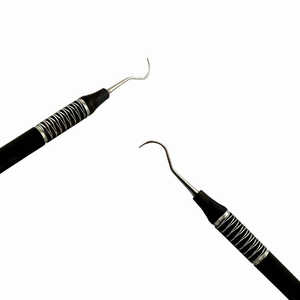 Sonda exploradora dental profesional manual de doble punta tipo sierra |   Herramienta de Diagnóstico de Acero Inoxidable Clase II para Cálculos de Cavitación - Product Image 6