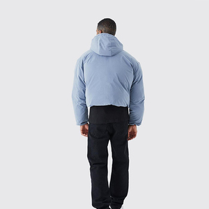 Polyester Puffer <b>Jacket</b> Regular Fit <b>Plus</b> <b>Size</b> Long Sleeve Comfortable Streetwear Fashionable Plain Front Breathable <b>Waterproof</b> - Product Image 4