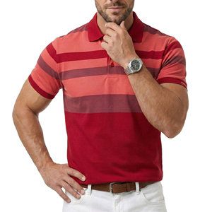 Polos deportivos OEM para hombre, hechos a medida, transpirables, de punto, a rayas, de manga corta, ajustados, al por mayor, para golf. - Product Image 5