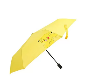 Paraguas Plegable de 3 Secciones Pokemoned Wanja de 55 cm, Amarillo Pikaed, 8 Varillas, Compacto, Portátil, Infantil, Anime, Dibujos Animados, Paraguas para Lluvia, Venta al por Mayor - Product Image 2