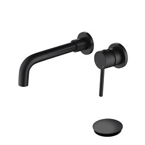 Rubinetto Monocomando a Parete per Lavabo Bagno con Scarico a Scomparsa Senza Troppopieno - Product Image 1