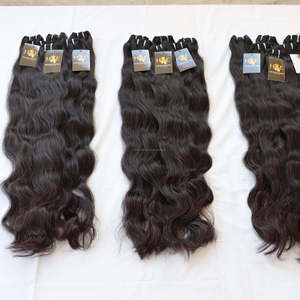 Mechones de pelo humano brasileño de trama a máquina, extensiones de cabello virgen con cierre Frontal de encaje Hd, cutícula alineada - Product Image 5