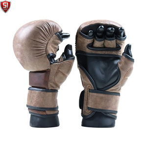 Guantes de Sparring de Cuero Personalizados para MMA, Transpirables, Antideslizantes, Ligeros, Unisex, de Alta Calidad para Boxeo y Muay Thai - Product Image 1