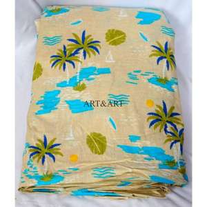 Tela de algodón estampada a mano con motivos de islas, a precio de fábrica, proveedor indio, precios al por mayor. - Product Image 3