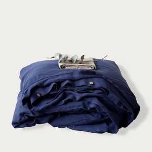 Colección Clásica de Ropa de Cama de Lino, Dos Fundas de Almohada, Juego de Fundas de Edredón Lavadas con Piedras para Hotel y Hospital - Product Image 5