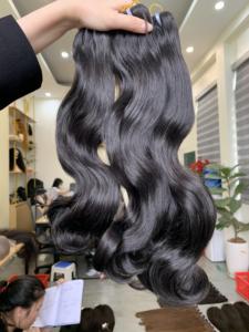 Natural Black 100% Remy Human Hair Extensions Wig for Black Women <b>Body</b> <b>Wave</b> Bundle - Product Image 4