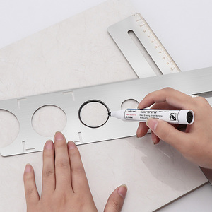 Regla de acero inoxidable de grado industrial, herramienta de posicionamiento de agujeros para azulejos, regla personalizada OEM ODM, lista para enviar a Vietnam - Product Image 3