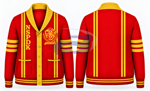 NSPDK Sorority <b>Women</b> Custom Winter <b>Cardigan</b> Embroidered Crest V-Neck Button Up Soft Knit Acrylic Greek Sweater - Product Image 3