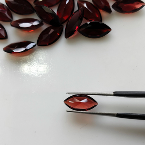Granat rouge naturel 12x6MM, coupe marquise, pierres précieuses de qualité supérieure pour la fabrication de bijoux - Product Image 3