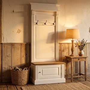 Gabinete de Almacenamiento Deren de Madera de Teca Sólida con 1 Puerta, Ecológico, Duradero, Compacto, Minimalista, con Acabado Natural, para Espacios Pequeños - Product Image 2