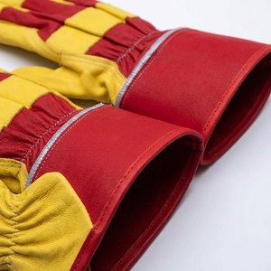 Gants de travail en cuir de chèvre de haute qualité, résistants à l'abrasion et aux perforations, pour la construction. - Product Image 6