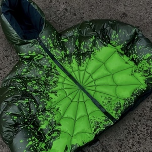 Custom Wholesale Manufacturer <b>Heat</b> Reactive Fabric Puffer Jacket Thermal Color Changing Spider Web Winter Outerwear Warm <b>Coat</b> - Product Image 6