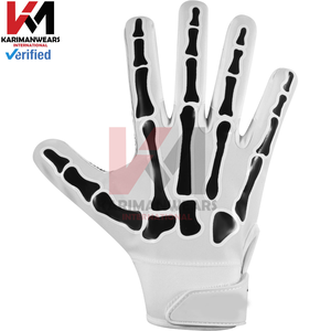 ถุงมืออเมริกันฟุตบอล Rain Grip แบบมีโลโก้สั่งทำได้  ฝ่ามือซิลิโคนเหนียวแน่นสำหรับมืออาชีพ อุปกรณ์ฝึกซ้อมทุกสภาพอากาศ ขายส่งจากโรงงาน - Product Image 3