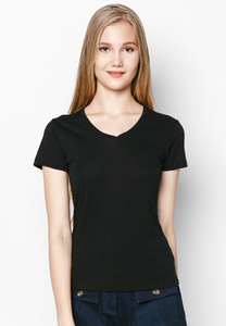 Custom Print Short Sleeve Women's <b>T</b>-<b>shirt</b> V-neck High Quality Wholesale Cotton <b>T</b>-<b>shirt</b> Streetwear Clothing Manufacturer - Product Image 5