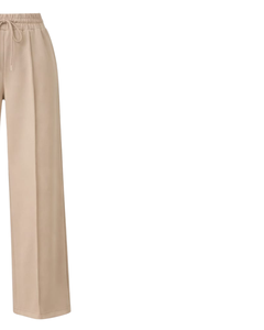 Custom Beige Wide Leg Pants Women Casual High Waist <b>Drawstring</b> <b>Trousers</b> Loose Fit Straight Pants Comfortable Lounge Wear Fashion - Product Image 2