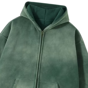 Wholesale Made Fabric Plus Size <b>Men</b> Solid Pattern Customized Color Polyester Cotton Winter Sportswear Fully Zipper Hoodies <b>Men</b> - Product Image 5