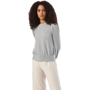 Sweat-shirt rose oversize pour femme avec impression en relief, manches longues, pull tendance à motif streetwear - Product Image 6