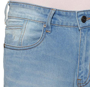 Jeans évasés pour hommes, nouvelle collection été, design personnalisé, patchwork, respirants, coupe ajustée, style hip-hop, en denim délavé à l'acide, vente en gros - Product Image 4