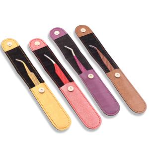 Pince à épiler en acier inoxydable japonaise antistatique pour extensions de cils Pochette d'outils de beauté pointue avec logo OEM volume incurvé Vente en gros - Product Image 1