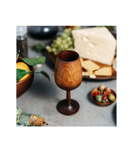 Copa de vino de madera personalizada y elegante para cerveza y vino, copa de madera decorativa para interiores, artesanía, artículo decorativo - Product Image 2