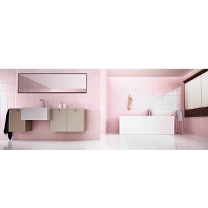 Pink tile Trending Long Rectangle Ceramic <b>Wall</b> Tile 100x300mm 100x400mm Modern New Design Small Format Tile Factory Wholesale - Product Image 2