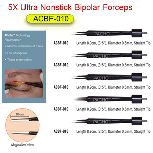 Pinzas Bipolares Ultra Antiadherentes Ellman Surgitron ACBF-010, Longitud de 8.9 cm y Punta Recta de 0.5 mm, Pinzas Bipolares de Diatermia Reutilizables - Product Image 4