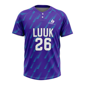 2 Button Baseball Jersey Custom Team Shirt <b>for</b> League Competition <b>Club</b> Uniforms Wholesale Sportswear and OEM Supply - Product Image 1