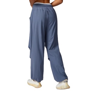 Poches pour femmes élastique ample taille haute séchage rapide pantalons de survêtement respirant Anti-ultraviolet froid soleil pantalon pantalon à jambes larges - Product Image 3
