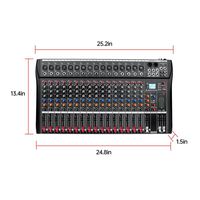 Console de mixage audio numérique sans fil 16 canaux pour studio en direct, table de mixage sonore, mixage alimenté USB (110V 220V)