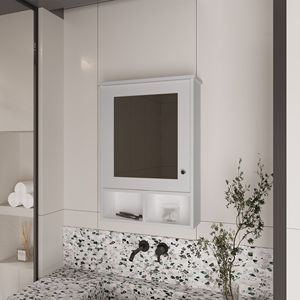 Armadietto per medicinali Gibson White Bathroom Shelves per riporre e organizzare oggetti - Product Image 1