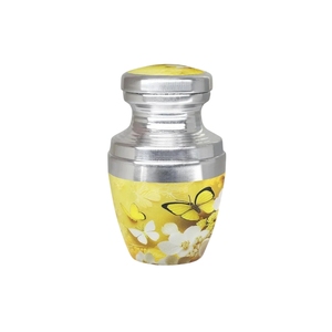Urne commémorative artisanale en aluminium bleu océan serein avec accent dauphin argenté – Mini urne funéraire pour cendres - Product Image 4
