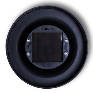 Juego de 2 luces de jardín con forma de bola, blancas y brillantes, con tubo negro de plástico PP, iluminación elegante para jardín - Product Image 6