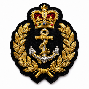 Premium Quality Handmade Embroidered Vintage <b>Sew</b>-On Fabric Safety <b>Pin</b> Blazer Bullion Wire Uniforms Personalized Custom Made - Product Image 5