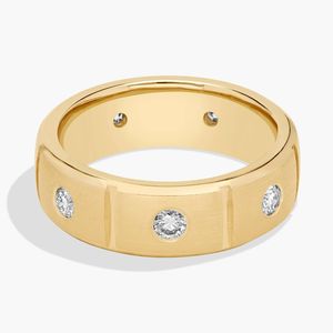 Bague d'éternité audacieuse en diamants en or rose - Product Image 3