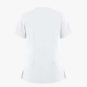 ชุดยูนิฟอร์มแพทย์พยาบาลลดราคา ชุดสครับคลินิก เสื้อแขนสั้น กางเกงขายาว ผ้าสแปนเด็กซ์/โพลีเอสเตอร์ถัก สำหรับผู้หญิง - Product Image 3