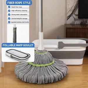 Self Squeezing Floor Cleaning <b>Mop</b> Super Absorbent Fiber Wet <b>Mop</b> Long Handle Household Floor <b>Mop</b> for Bedroom Living Room Kitchen - Product Image 4