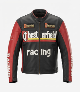 Veste de moto en cuir de vachette véritable Zonda pour homme, haute performance, pour les journées sur circuit, course CE - Product Image 1